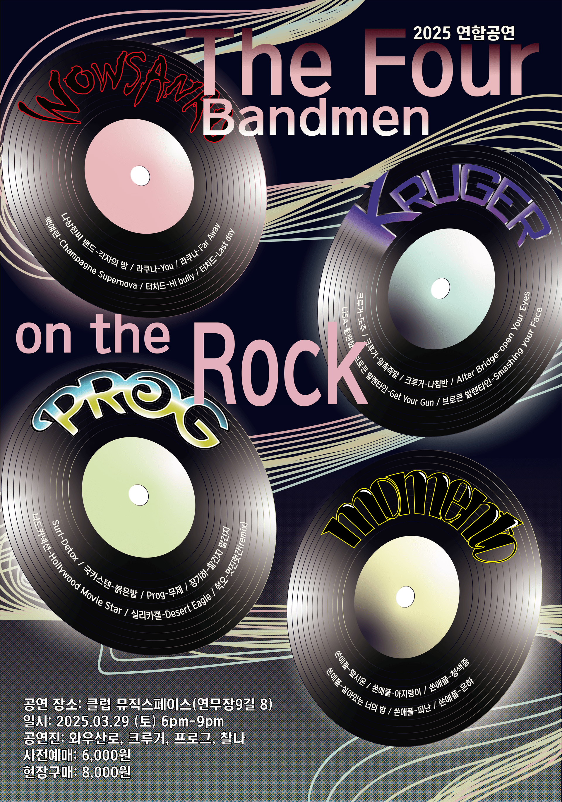 The 4 Bandmen on the Rock