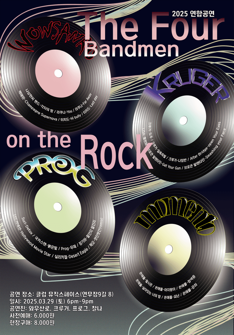 The 4 Bandmen on the Rock